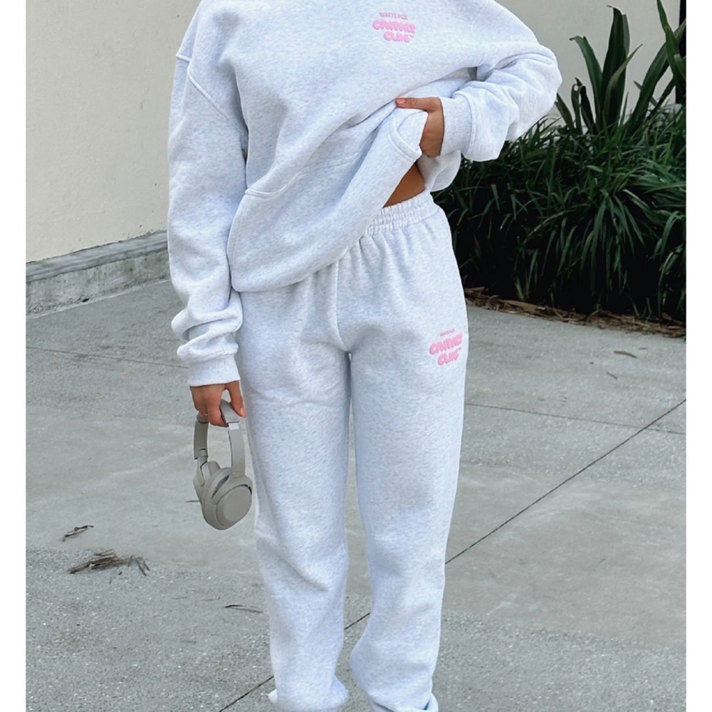 White Fox Pink and Grey matching set